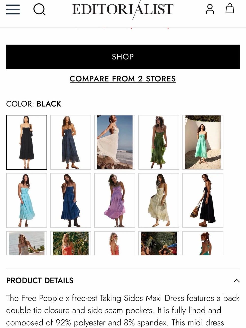Free People Sage Green Strapless Tiered Maxi Dress - Picture 7 of 7